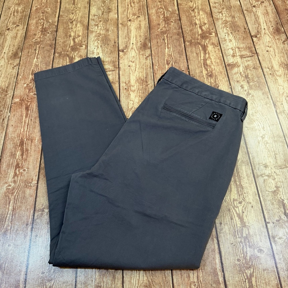 Linksoul LS6195 Chino Pants Mens 38x30" Gray Stretch Tencel Cotton